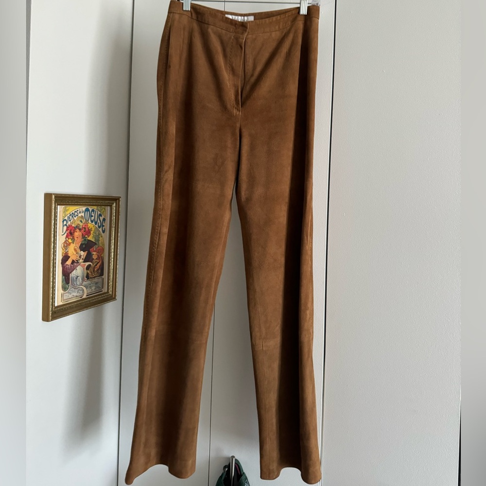 Max Mara F/W 1999 Brown Suede Pants Size 10
